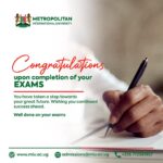 Congratulations Upon Completion of your Exams